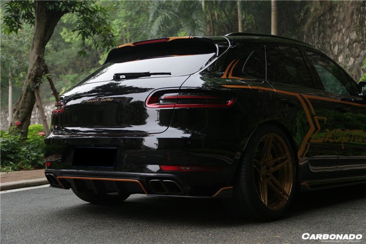 2014 - 2017 Porsche Macan GTS & Turbo & S ATS Style Carbon Fiber Rear Diffuser with Winglets