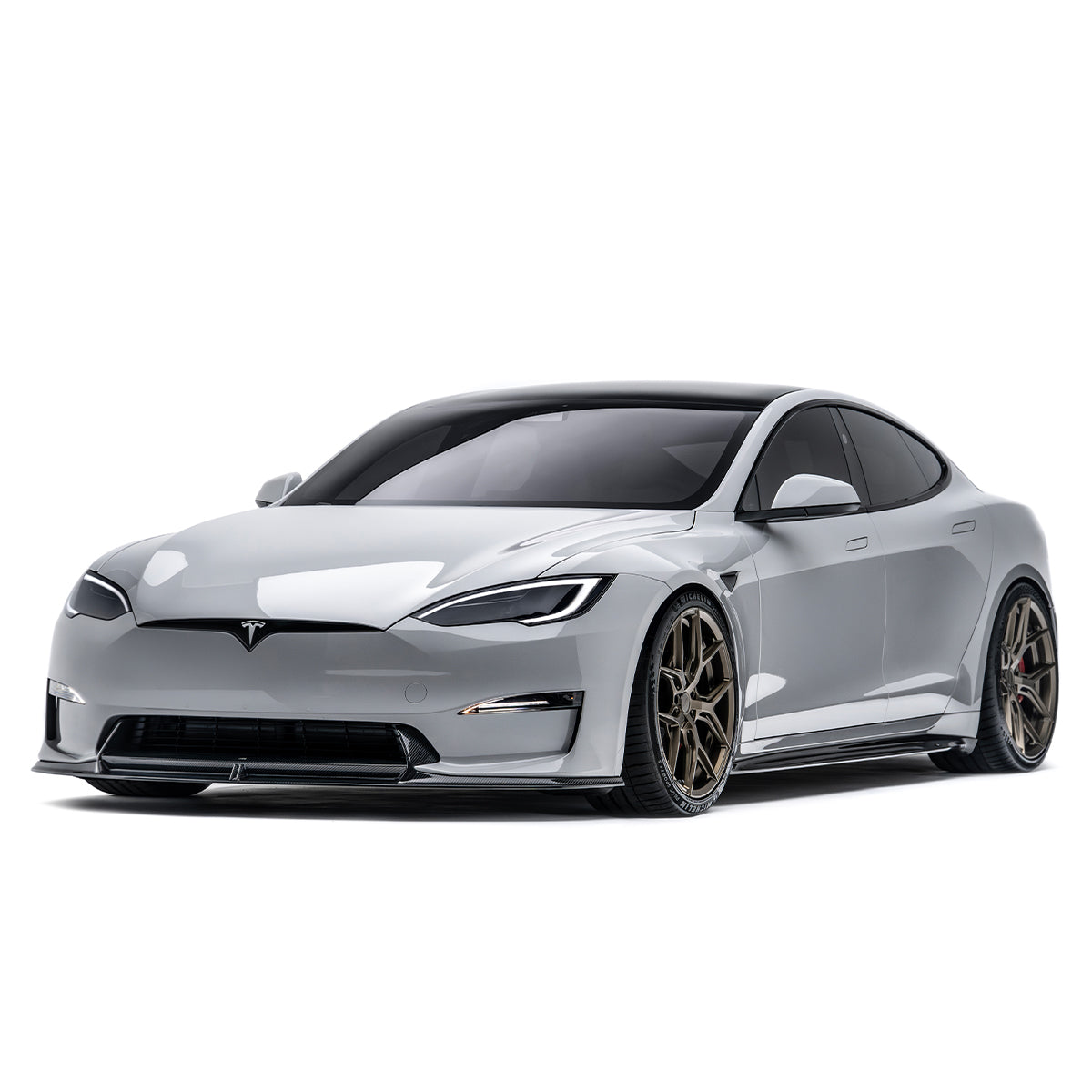 Tesla Model S Carbon Fiber Side Skirt 2021 - 2025