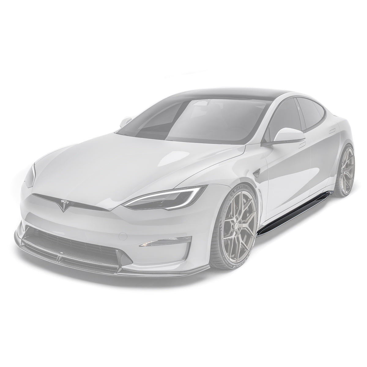 Tesla Model S Carbon Fiber Side Skirt 2021 - 2025