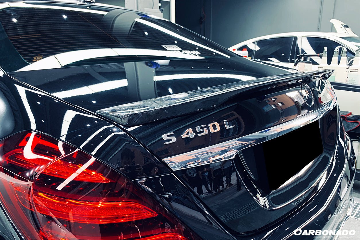 2014 - 2020 Mercedes Benz S Class W222 Sedan S63 S65 AMG RT Style Carbon Fiber Trunk Spoiler