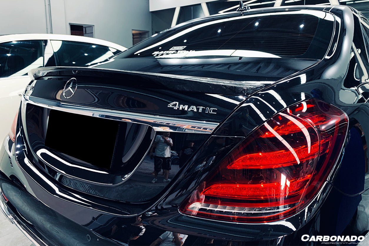 2014 - 2020 Mercedes Benz S Class W222 Sedan S63 S65 AMG RT Style Carbon Fiber Trunk Spoiler