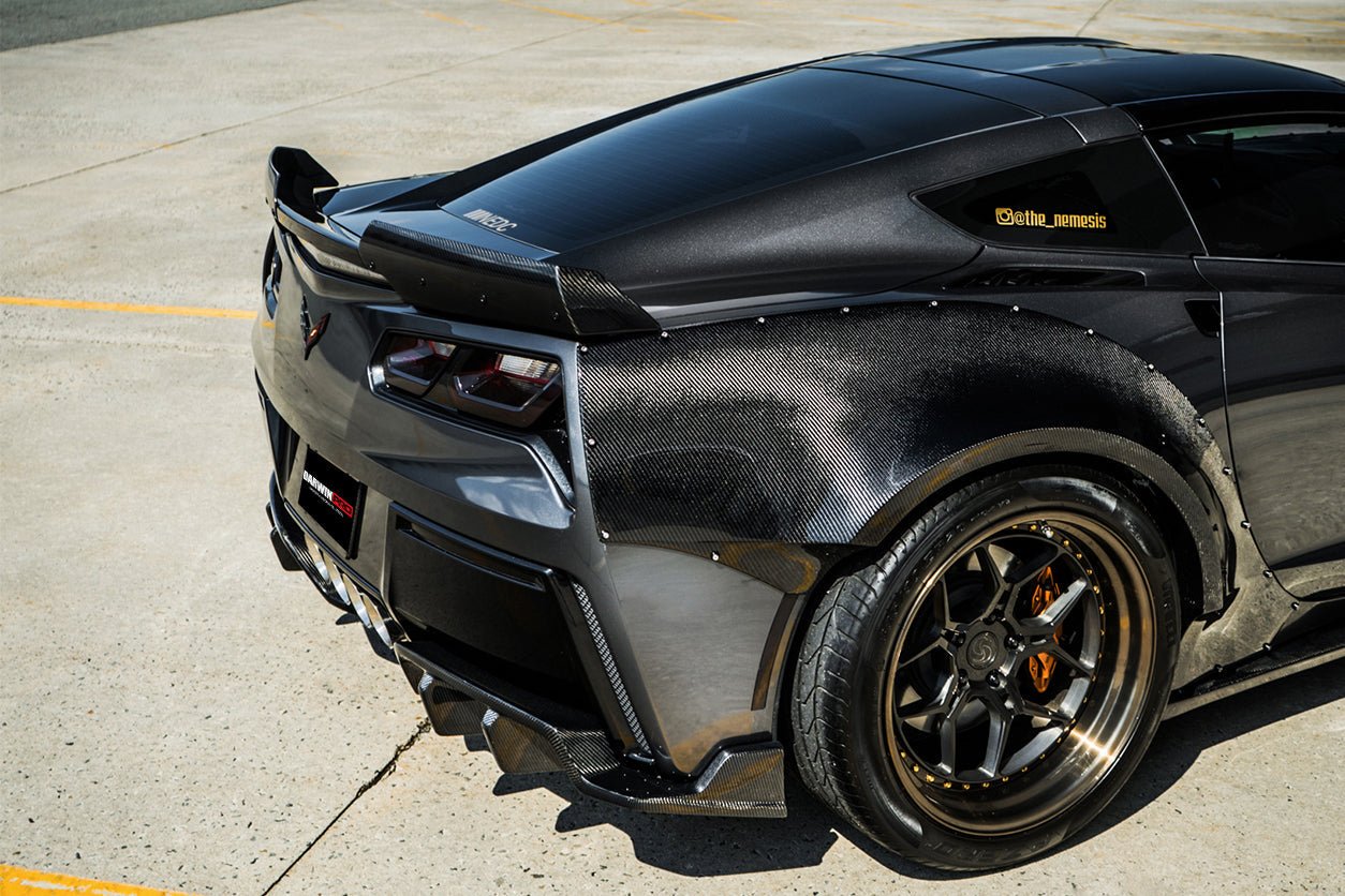 2013-2019 Corvette C7 Z51 Z06 Grandsport Carbon Fiber Trunk Spoiler