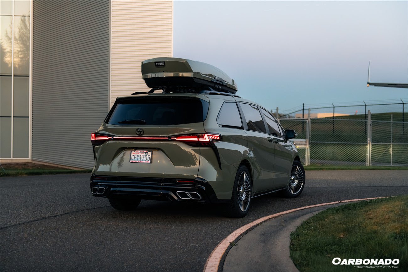 2021 - 2025 Toyota Sienna Thunder Style PP Rear Diffuser with Tips