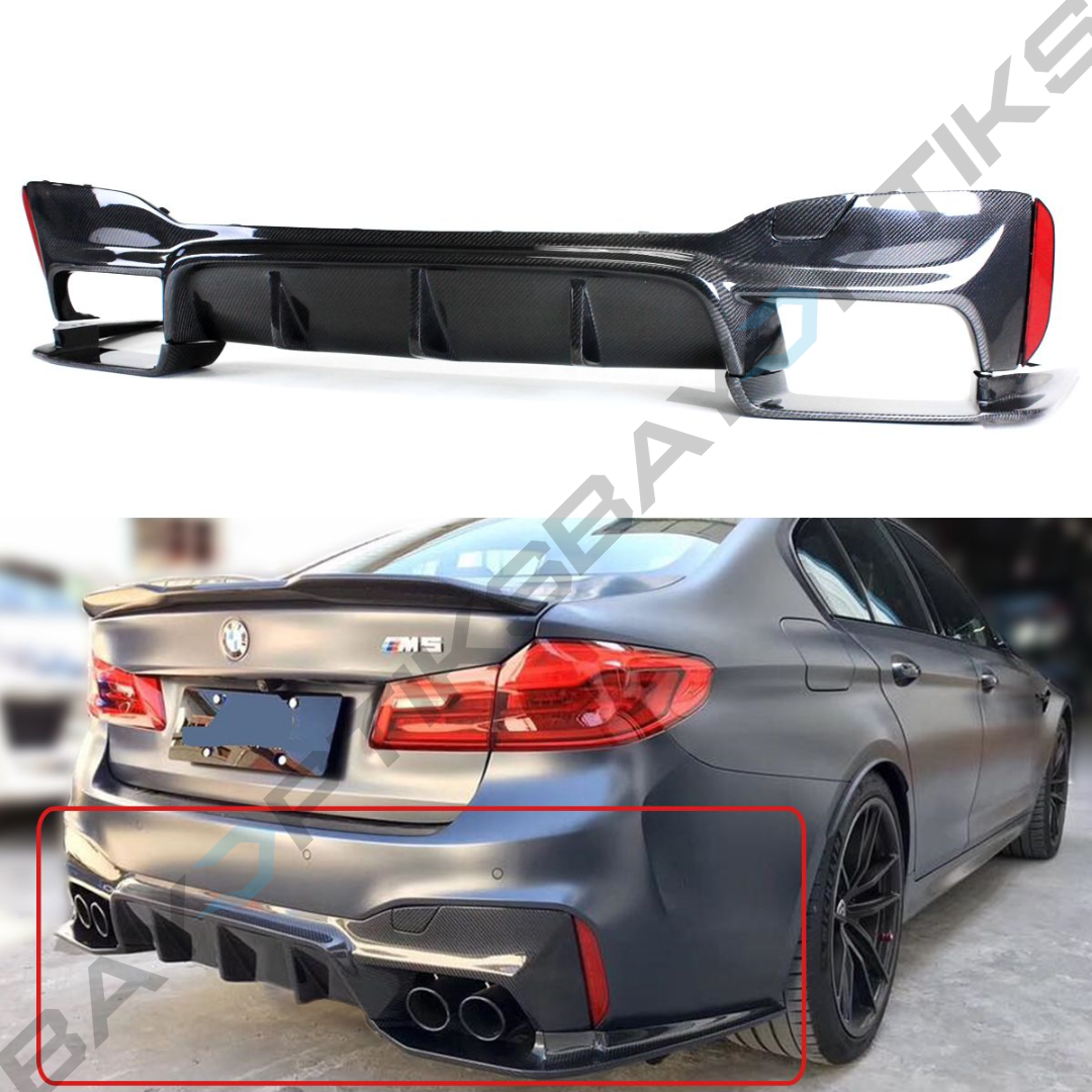 2018-23 BMW F90 M5 3D Style Rear Bumper Diffuser Lower Valance