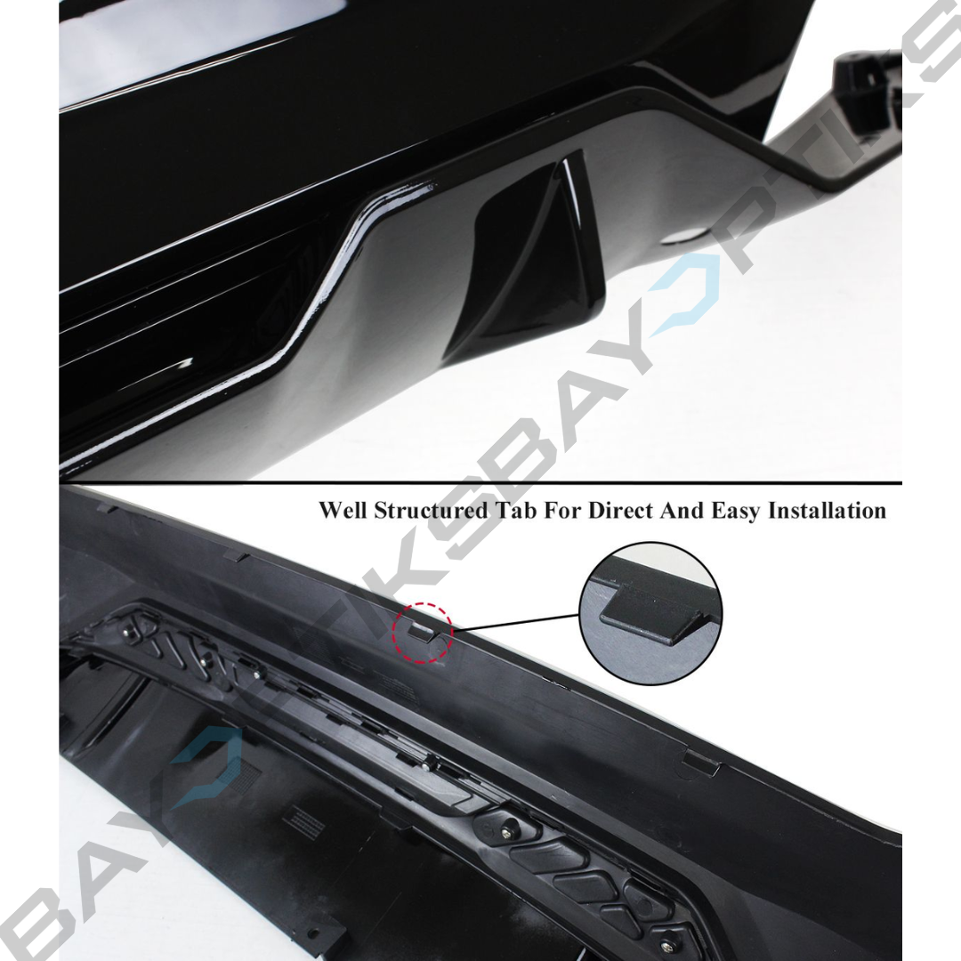 Glossy Black M Performance Style Rear Bumper Diffuser For 2017-23 BMW G30 M550i