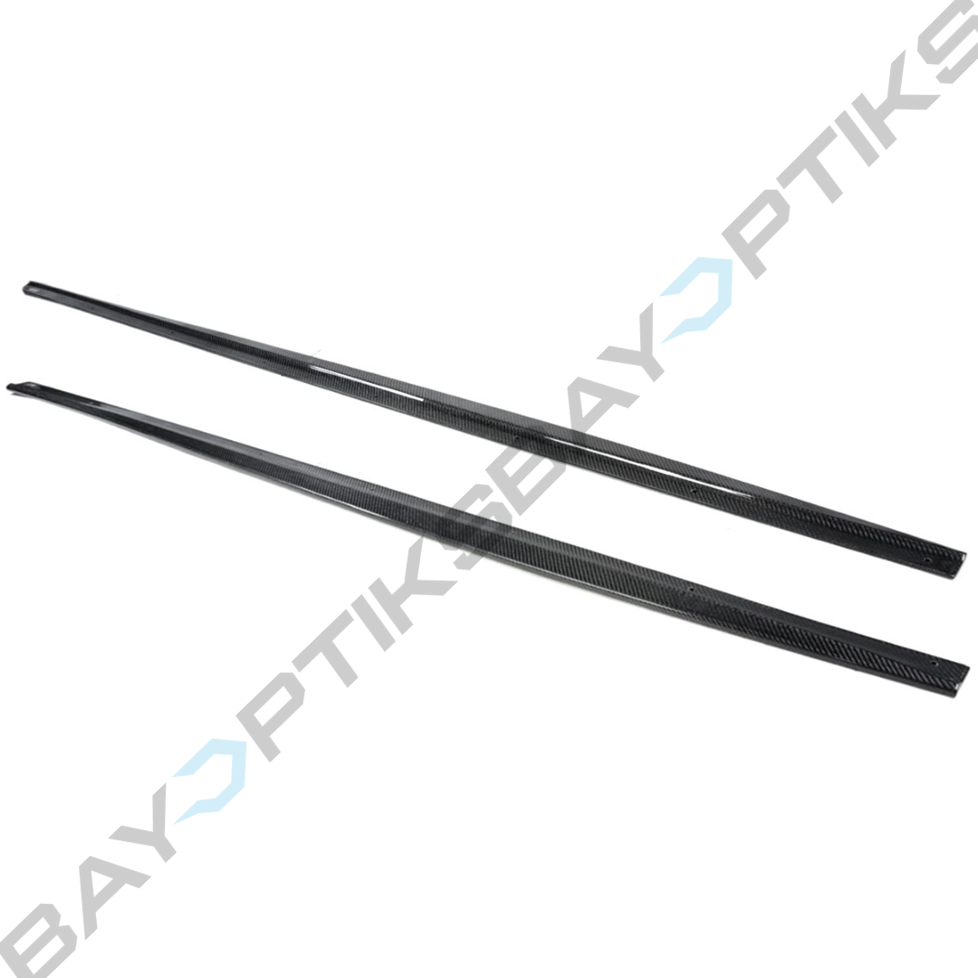 17-23 BMW F90 M5 G30 G31 M Sport Carbon Fiber Side Skirt Extension Splitters