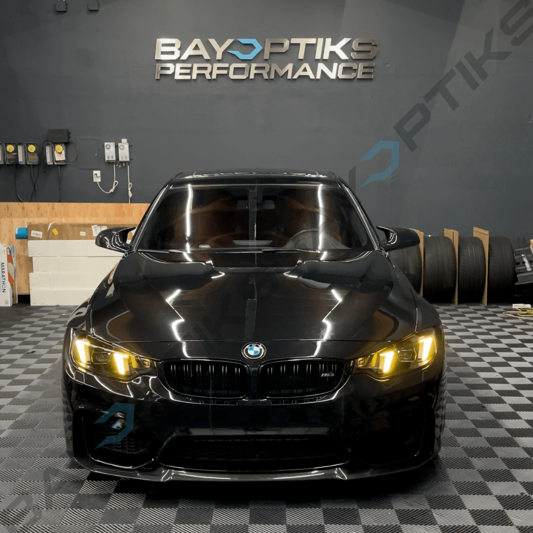 F8X F80 M3 F82 M4 & F32 Coupe Complete Snake Eyes Style LED Headlights CSL Yellow/White 2014 - 2020