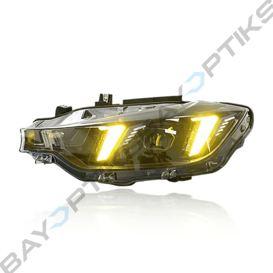 BMW 3 Series F30 Snake Eyes Style Dual Color LED Headlights 2012-2018