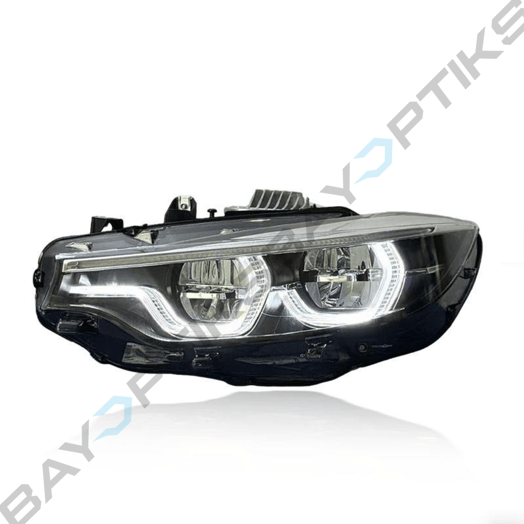 BMW F8X F80 M3 F82 M4 & F32 Coupe Ikon Style Tricolor CSL Yellow/White/Amber Headlights 2014 - 2020