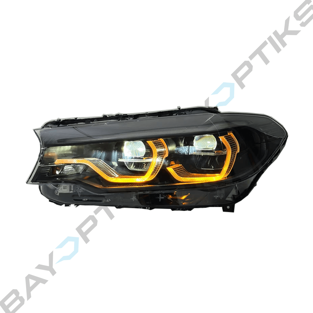 BMW 5 Series G30 OE Style Headlight Tri Color CSL Yellow/White/Amber Black Version 2018-2020