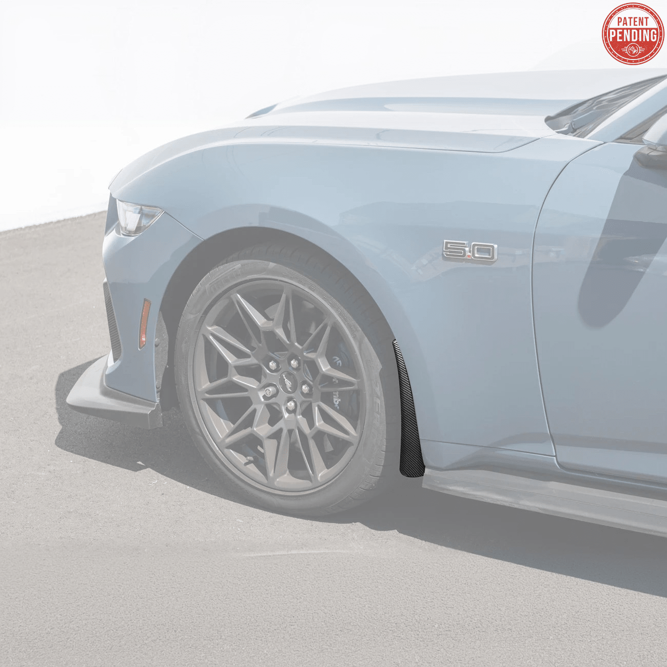 Ford Mustang S650 EOS Dry Carbon Fiber Mud Flap Splash Guard Set 2024-Up