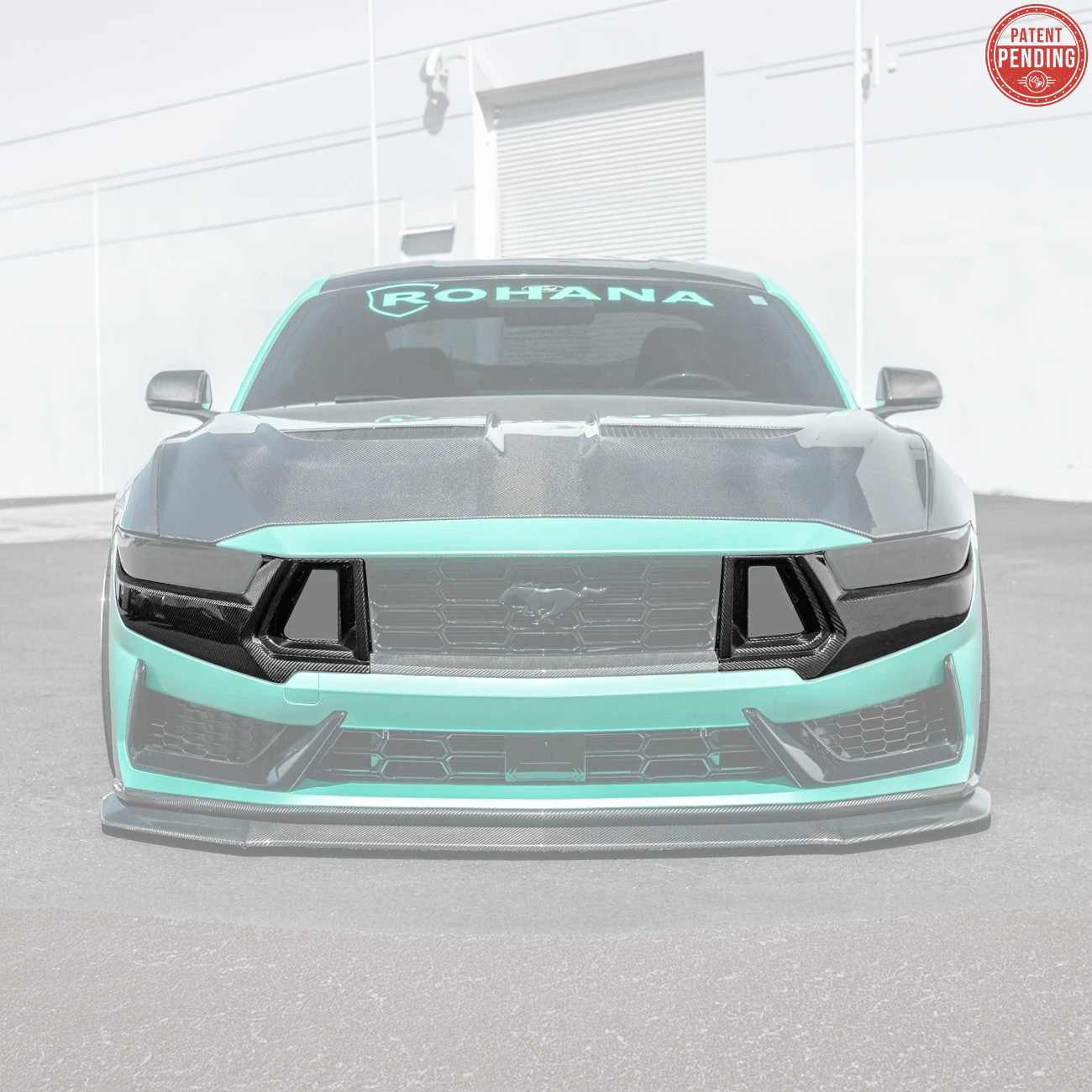 Ford Mustang S650 Dark Horse Dry Carbon Fiber Front Grille Insert Set 2024-Up