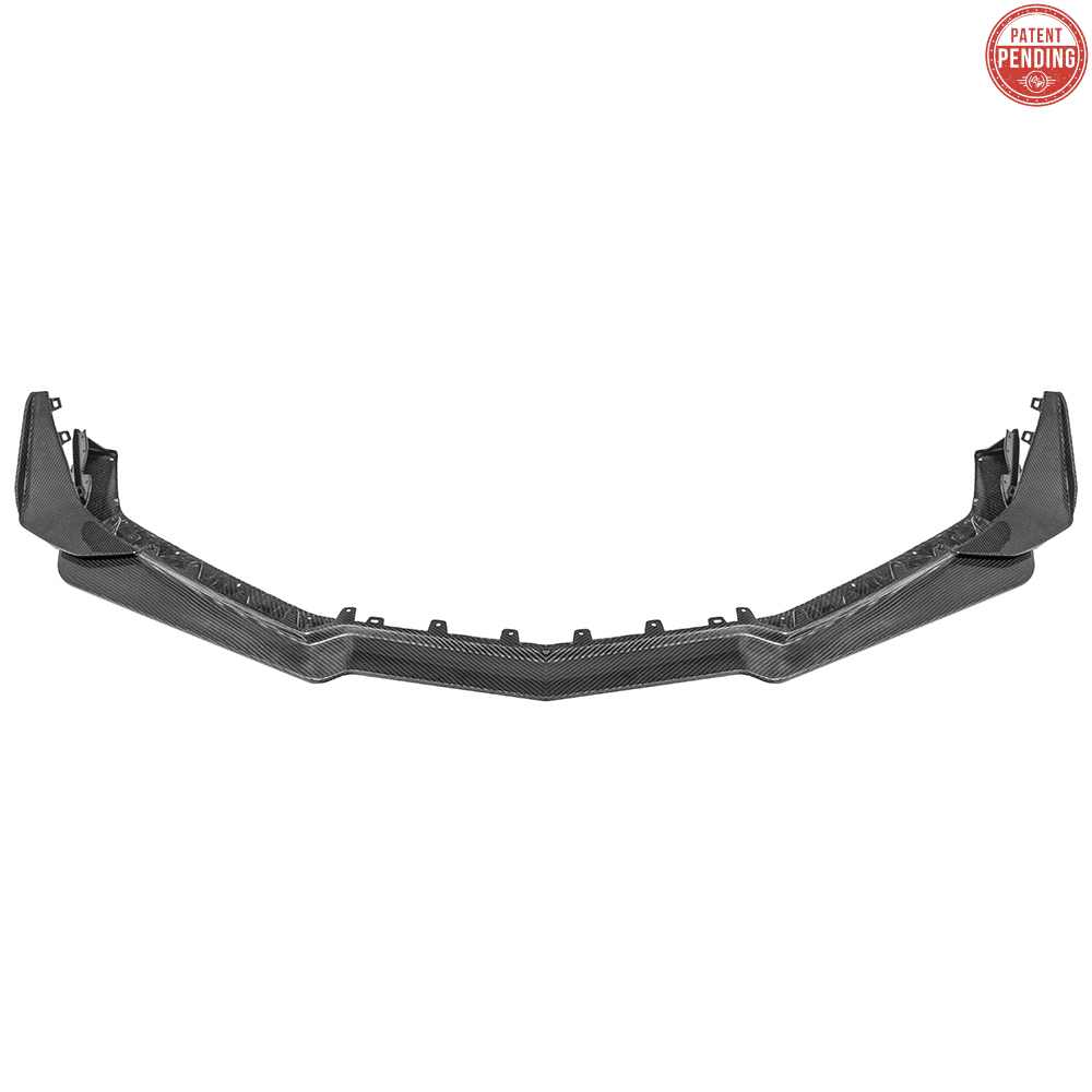 Chevrolet Corvette C8 Z06 Z07 Style Dry Carbon Fiber Extended Front Lip Splitter Canards 2023-Present