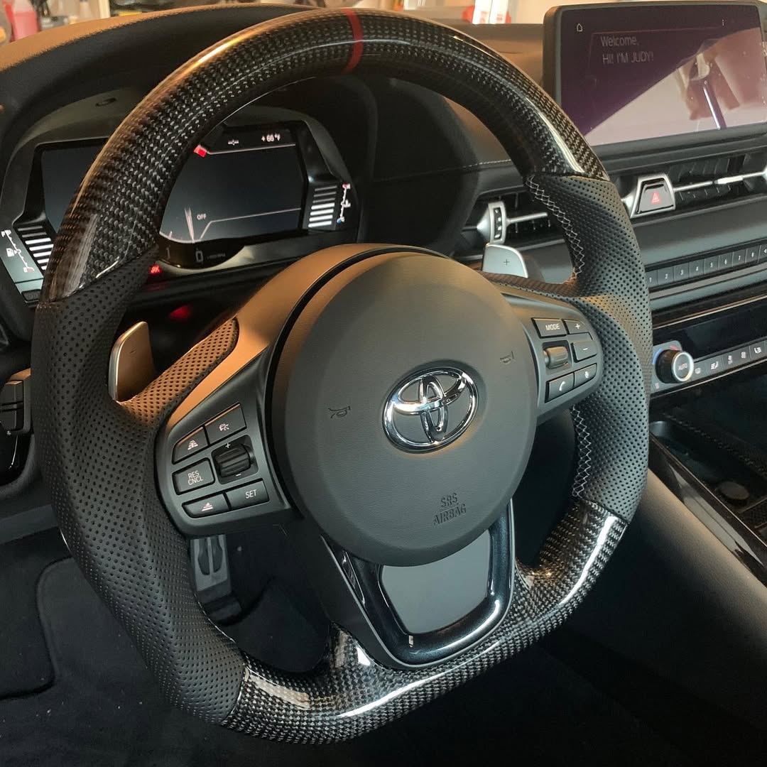 Toyota Supra A90 A91 Custom Carbon Fiber Steering Wheel 2020-Up