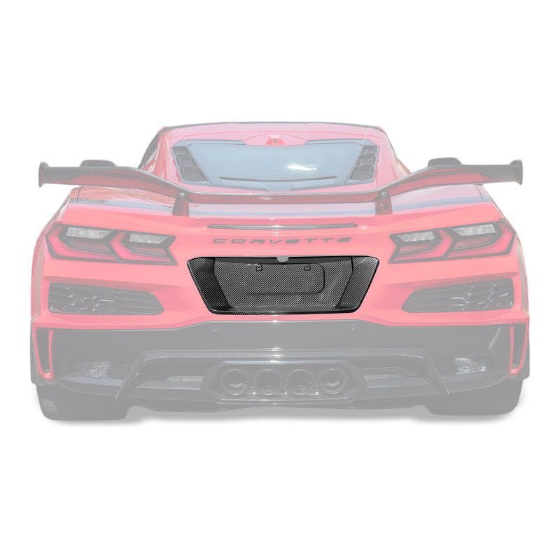 Chevrolet Corvette C8 Z06 E-Ray Factory Style Dry Carbon Fiber License Plate Backing 2023-Up
