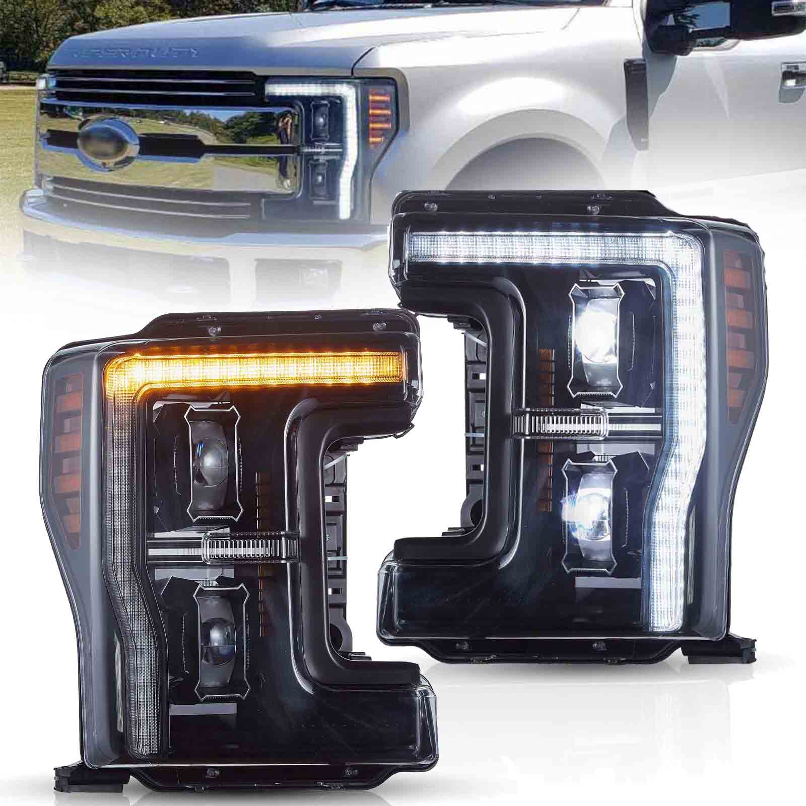 Ford F250 F350 F450 F550 Super Duty LED Projector Headlights 2017 - 2019