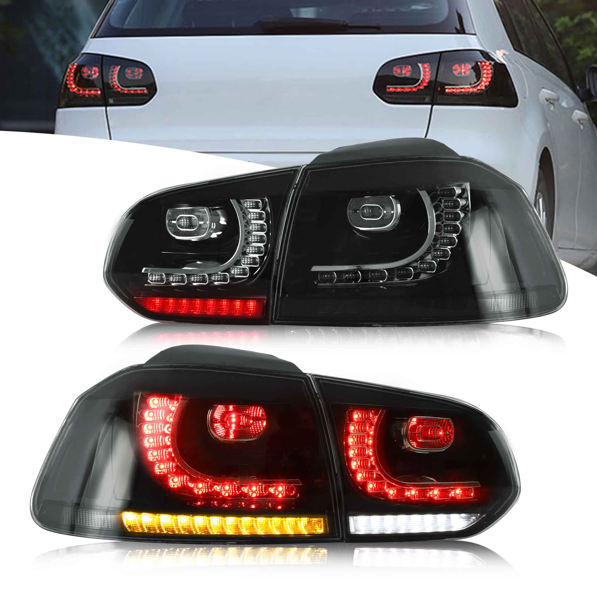 Volkswagen Golf 6 MK6 LED Taillights 2009 - 2014 (Europe: 2008-2012)