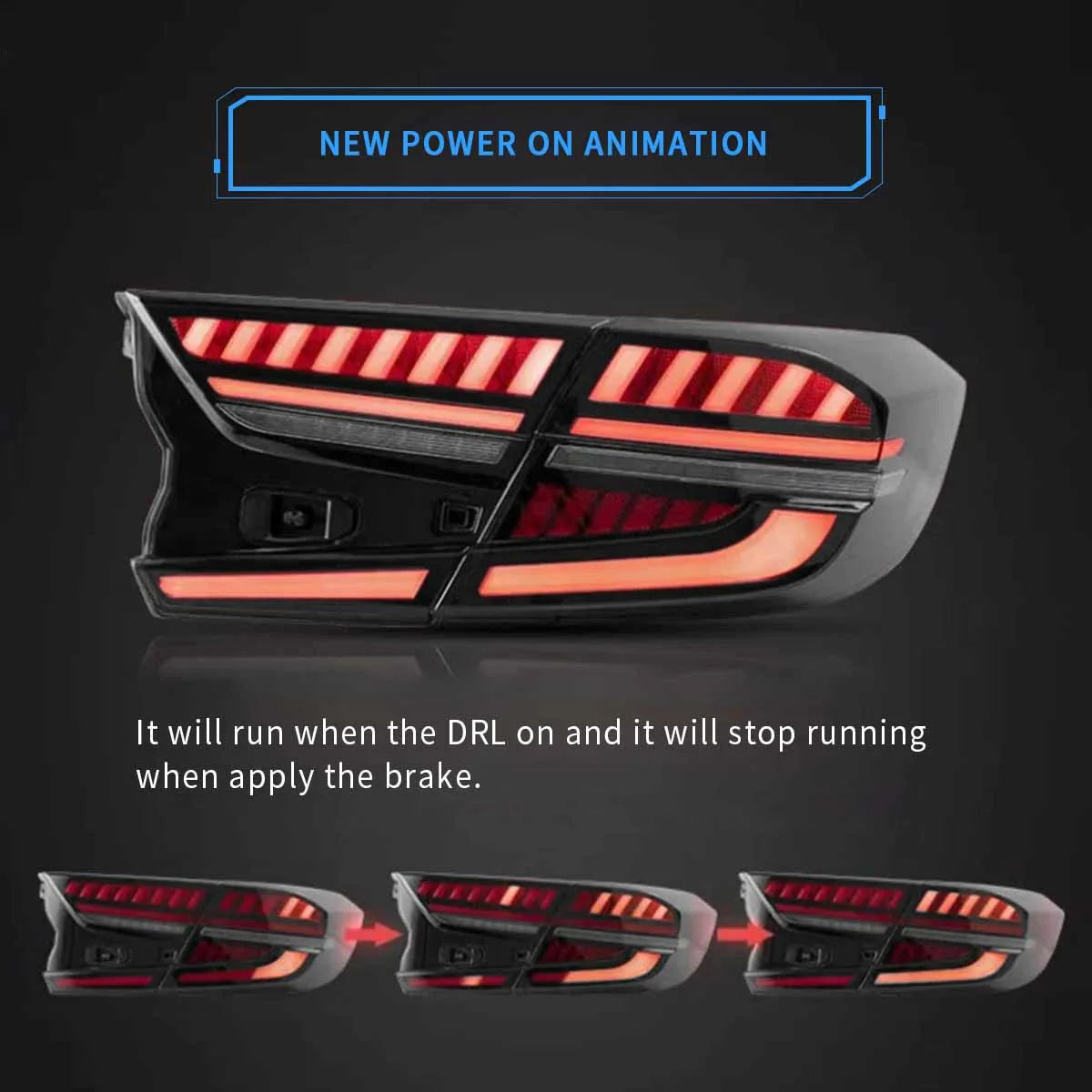 2018 - 2022 Honda Accord Startup With Dynamic Animation LED Taillights