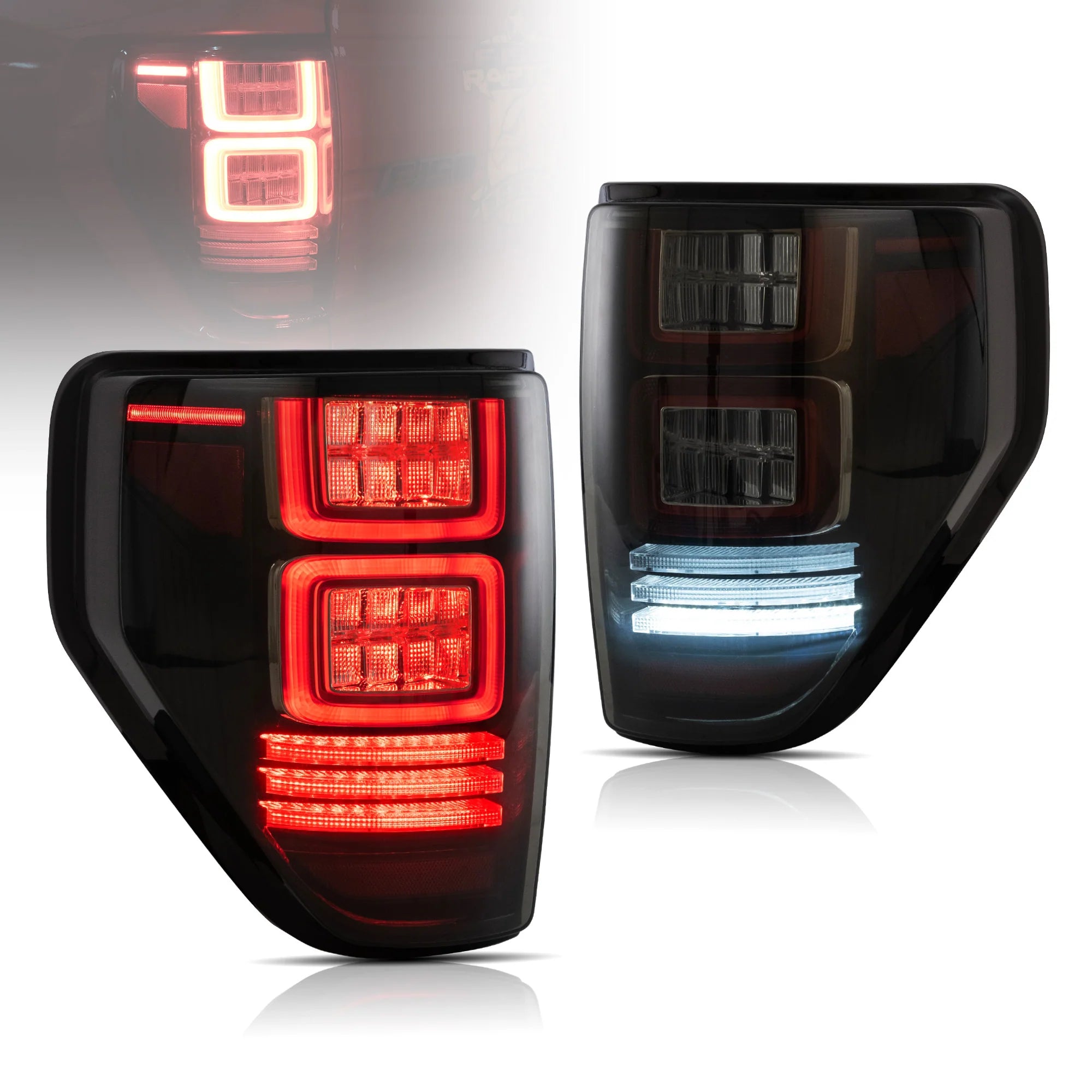 Ford F150 W/ Amber/Red Sequential Turn Signal LED Taillights 2009 - 2014