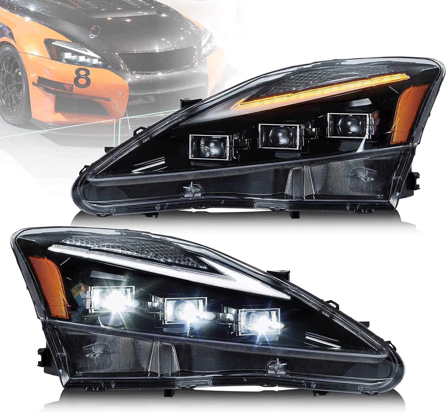 Lexus IS250, IS350, ISF Full LED Headlights 2006 - 2013