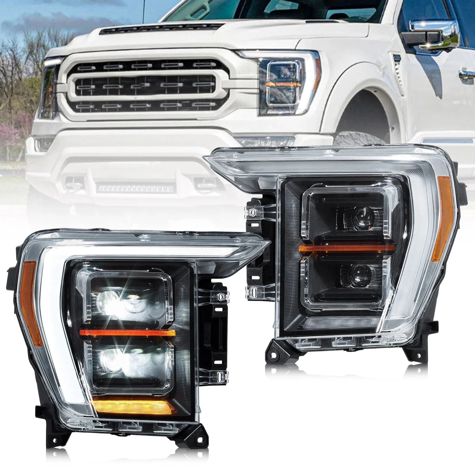 Ford F150 LED Projector Headlights 2021 - 2023