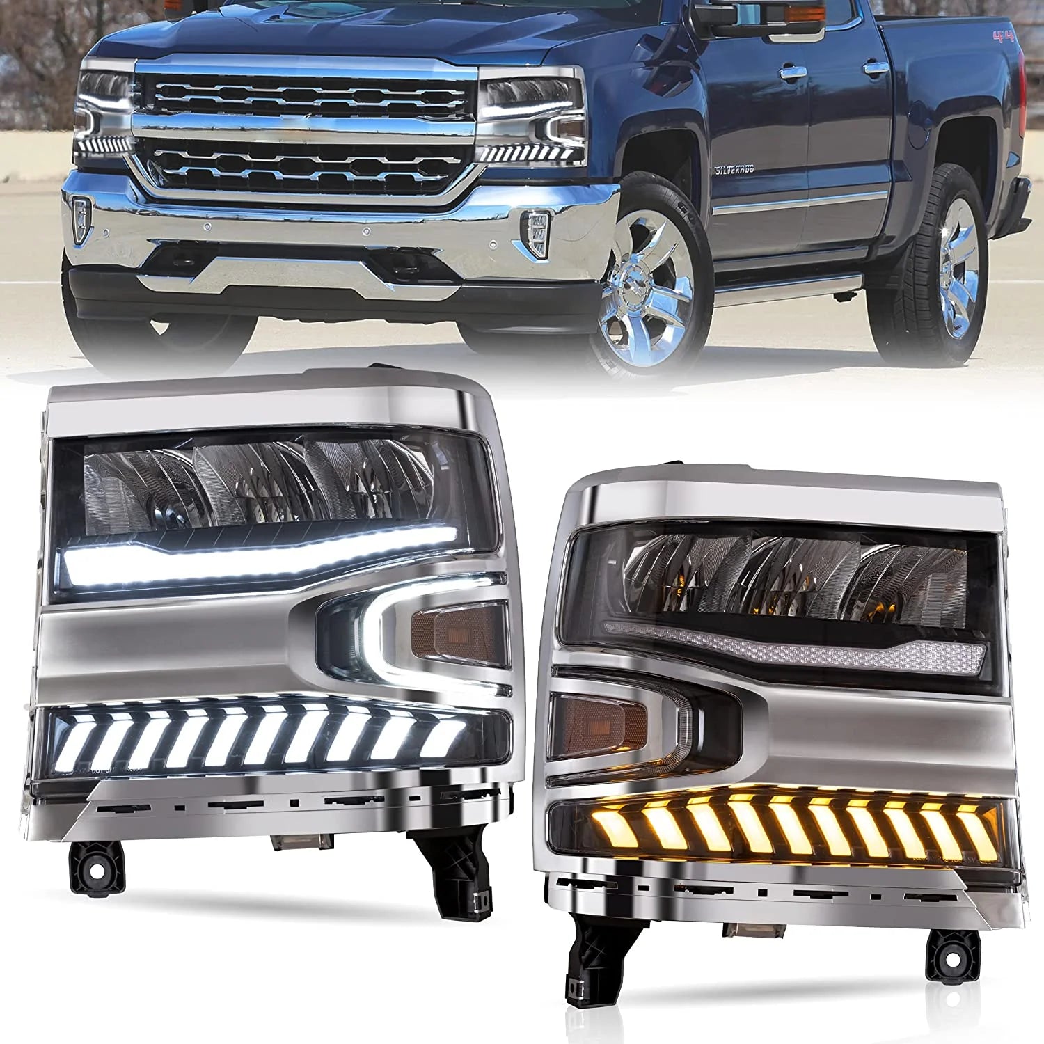 Chevrolet Silverado 1500 LED Headlights 2016 - 2018