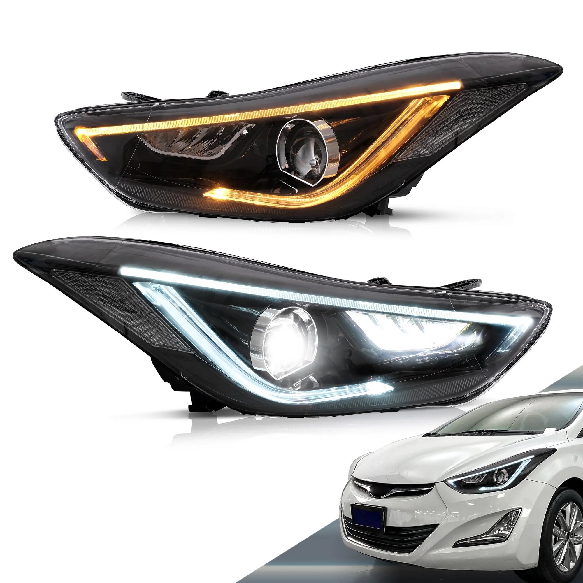 2011 - 2015 Hyundai Elantra Sedan/Coupe LED Headlights