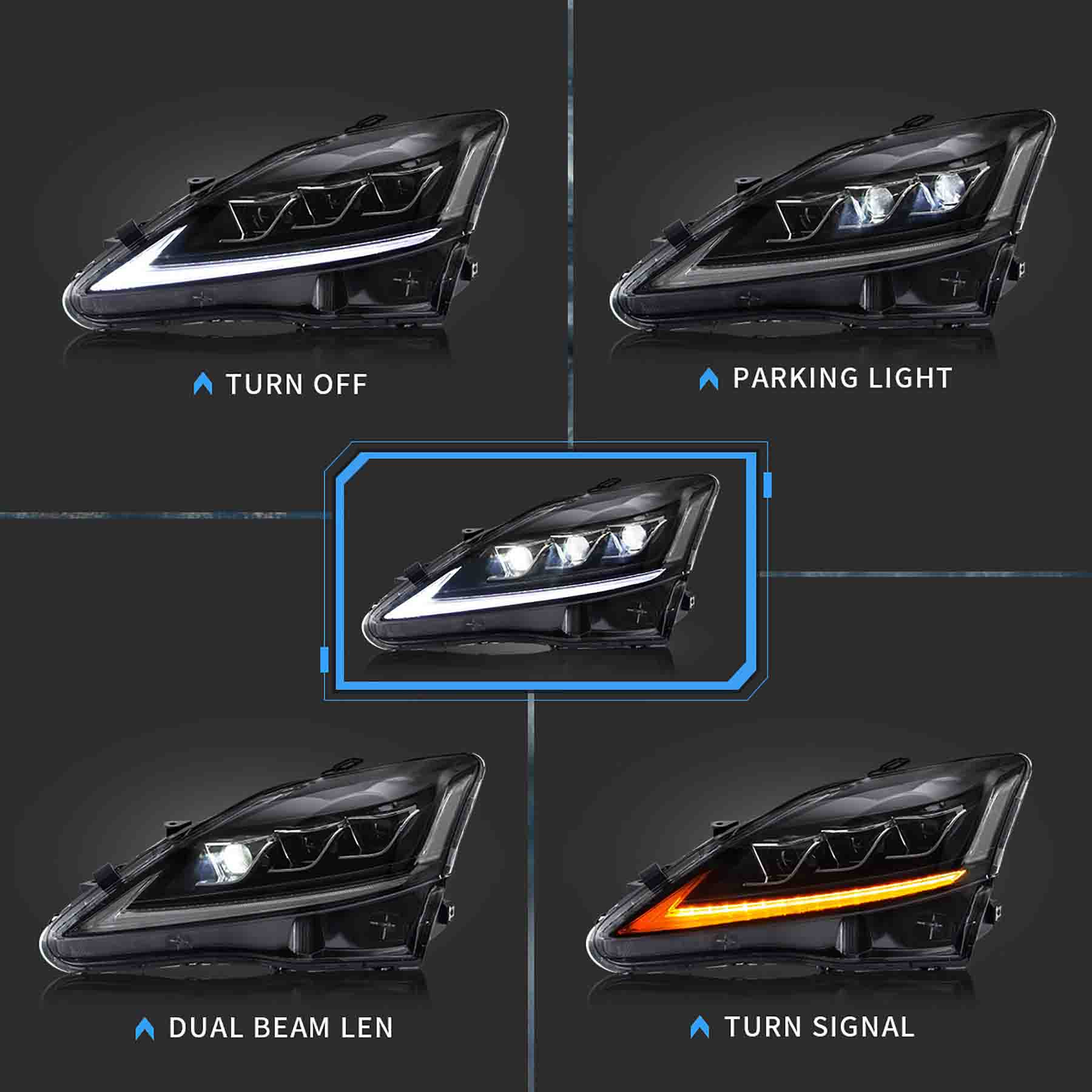 Lexus IS250 IS350 ISF LED Headlights 2006 - 2013