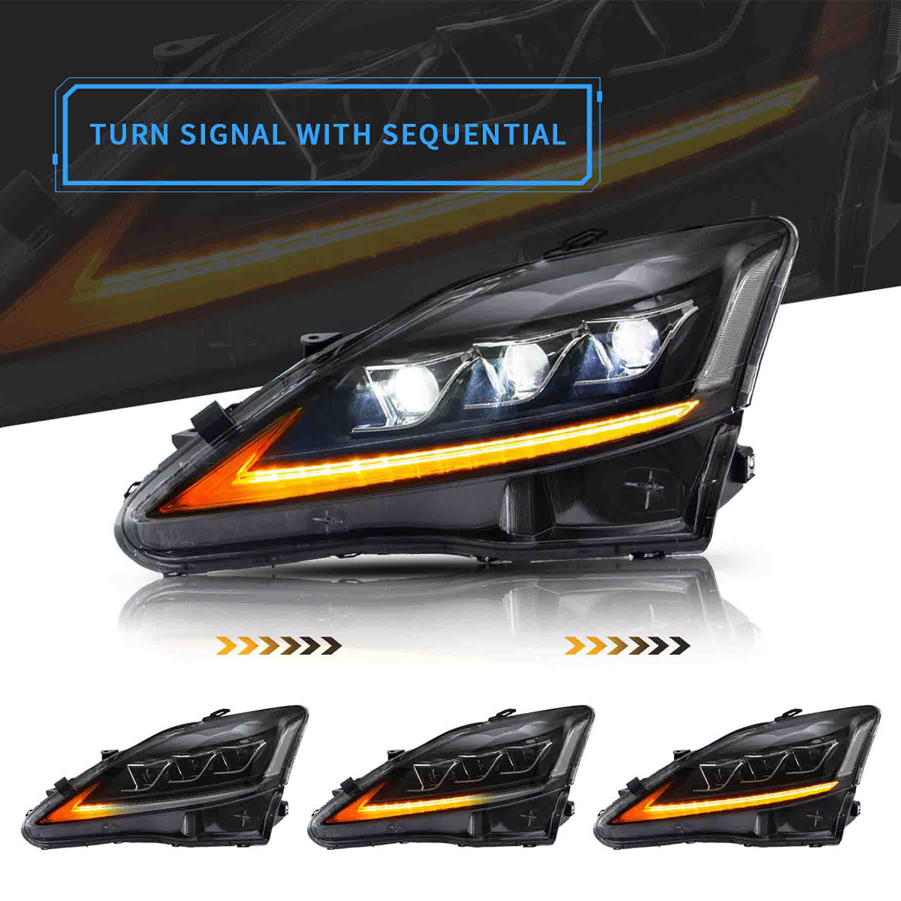 Lexus IS250 IS350 ISF LED Headlights 2006 - 2013