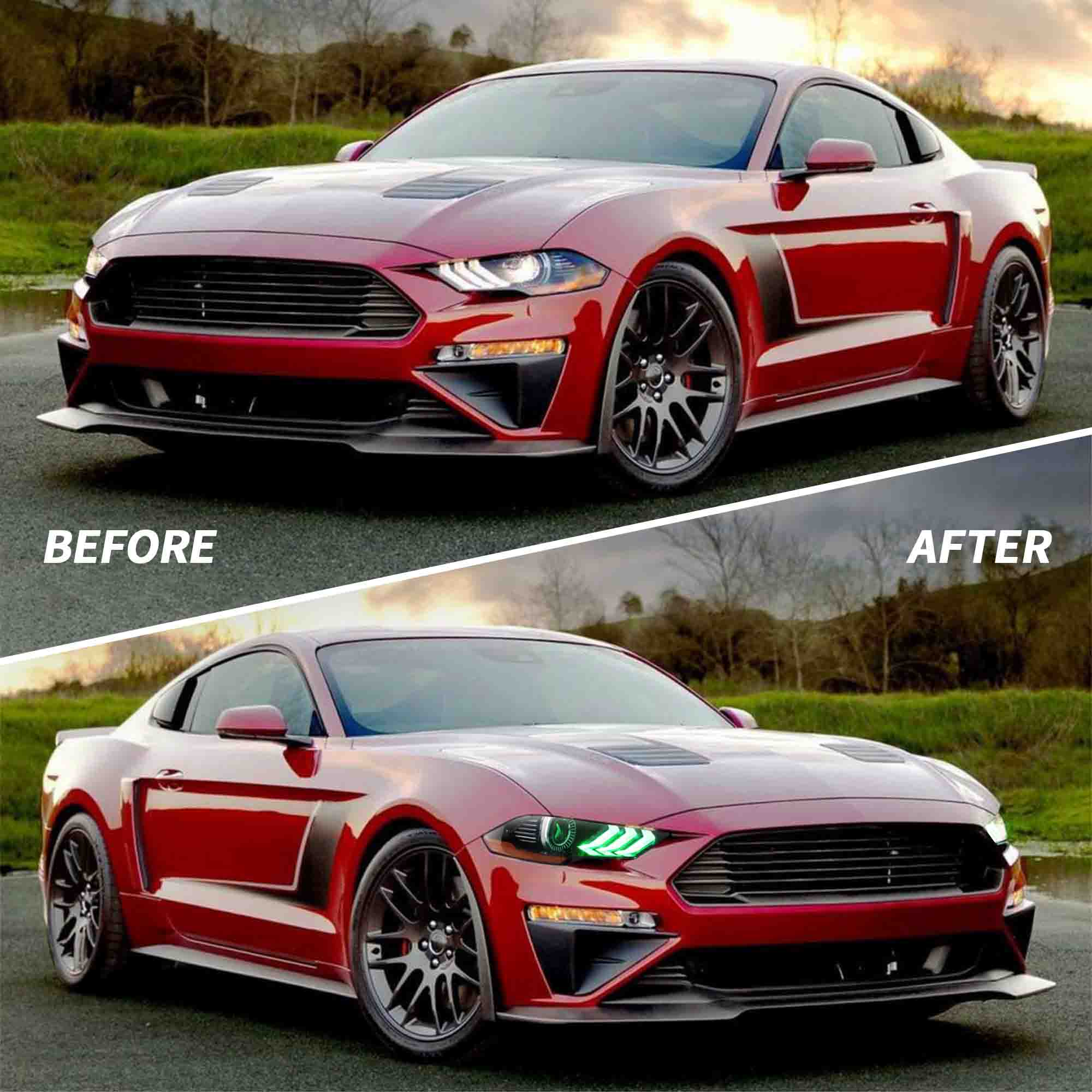 2018 - 2023 Ford Mustang (S550 Facelift) LED RGB Headlights