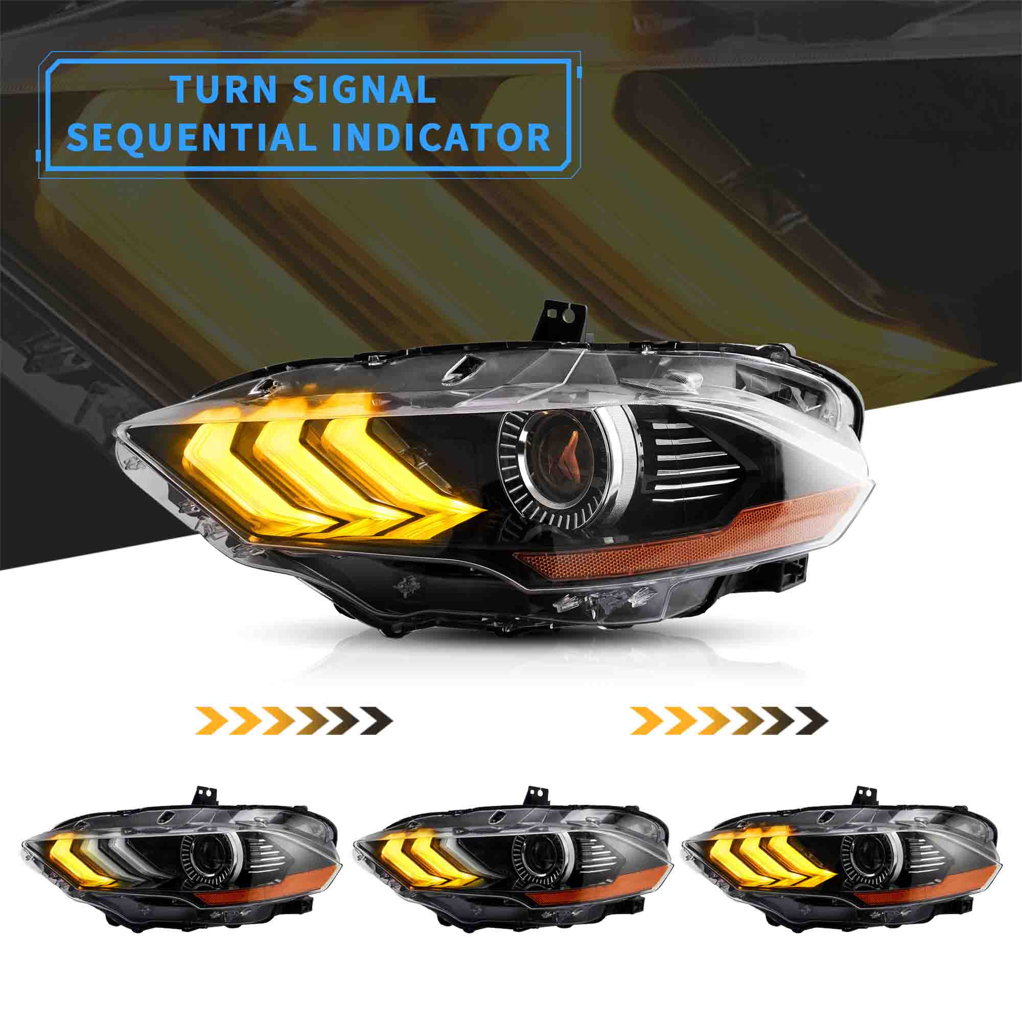 2018 - 2023 Ford Mustang (S550 Facelift) LED RGB Headlights