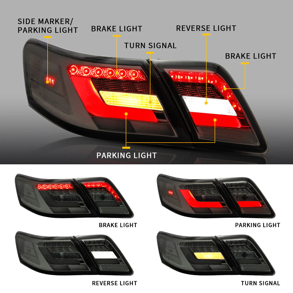2007 2011 Toyota Camry LED Taillights Bayoptiks 2007 2011 Toyota Camry LED Taillights Bayoptiks