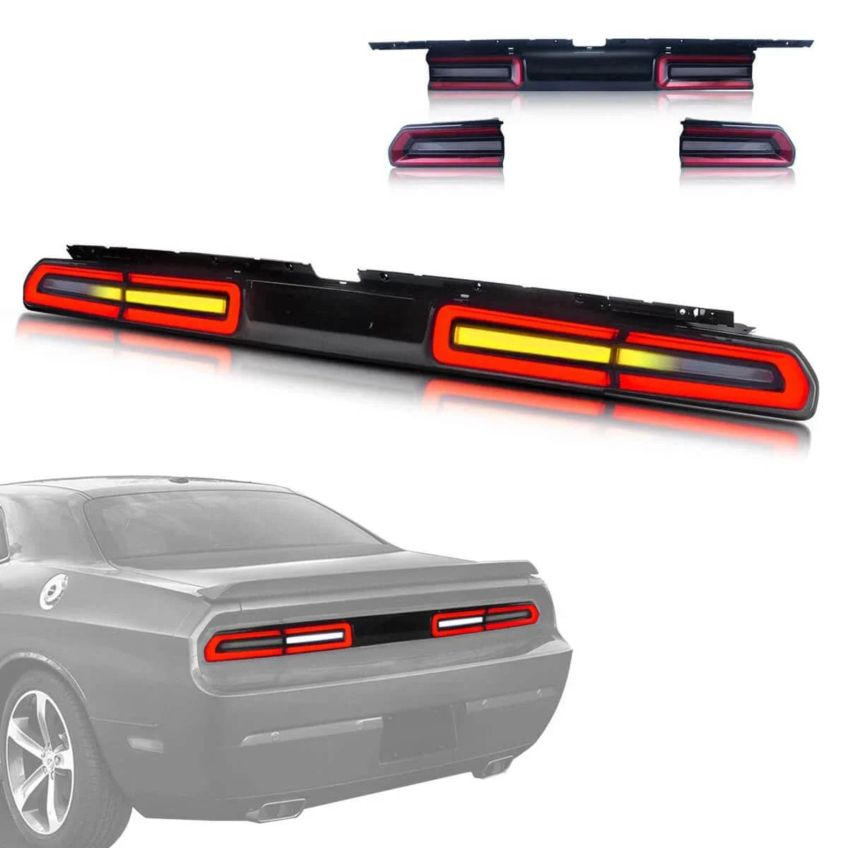 Dodge Challenger W/ Amber Sequential Turn Signals LED Taillights 2008 - 2014