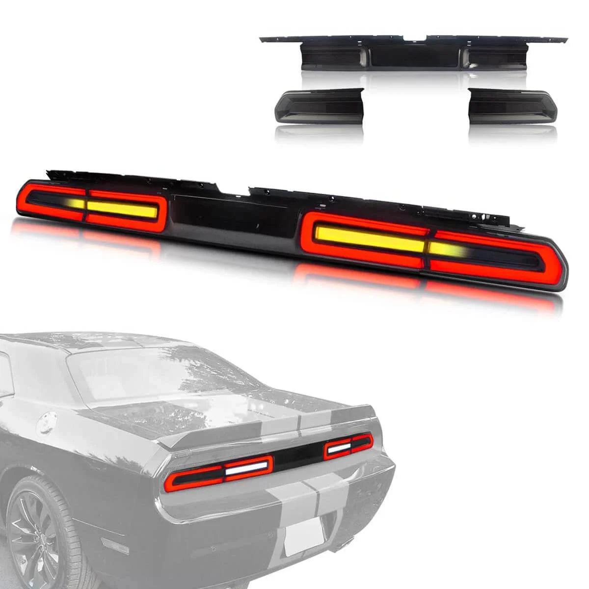 Dodge Challenger W/ Amber Sequential Turn Signals LED Taillights 2008 - 2014