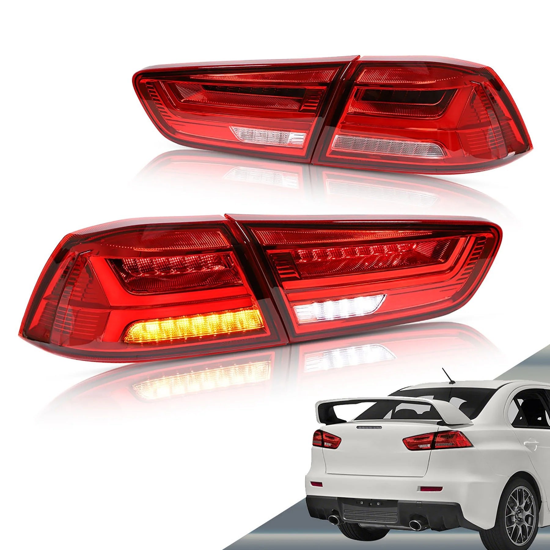 Mitsubishi Lancer Rear Lamps Assembly LED Taillights 2008 - 2018