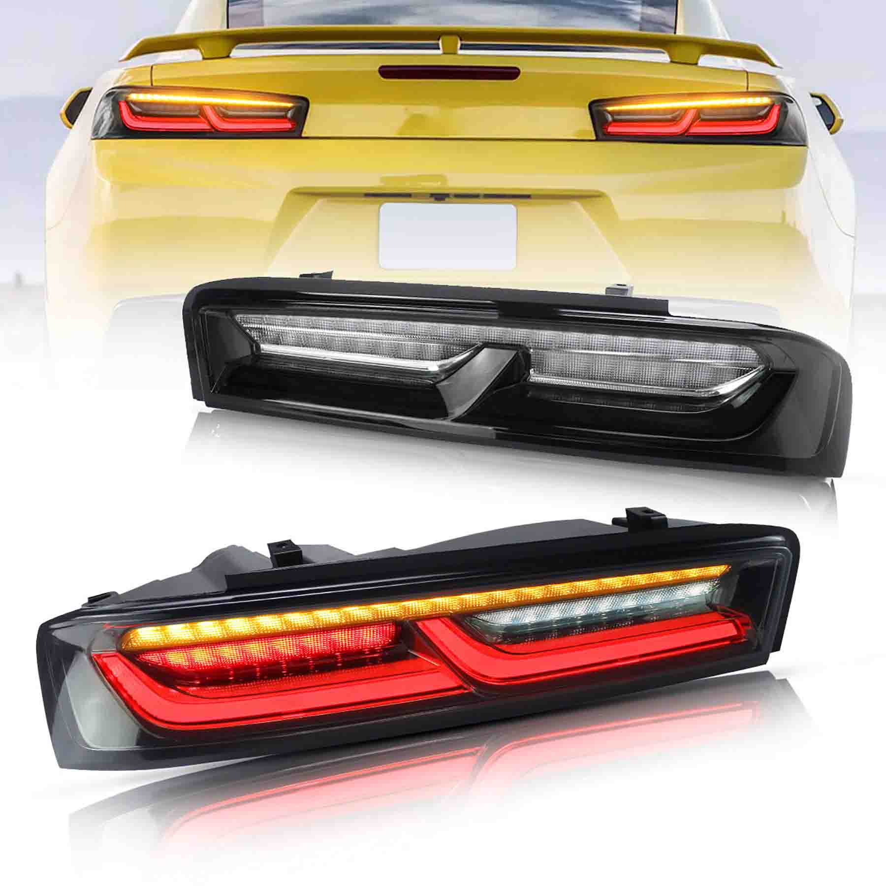 Chevrolet Camaro W/ Sequential Turn Signal (Amber) LED Taillights 2016 - 2018