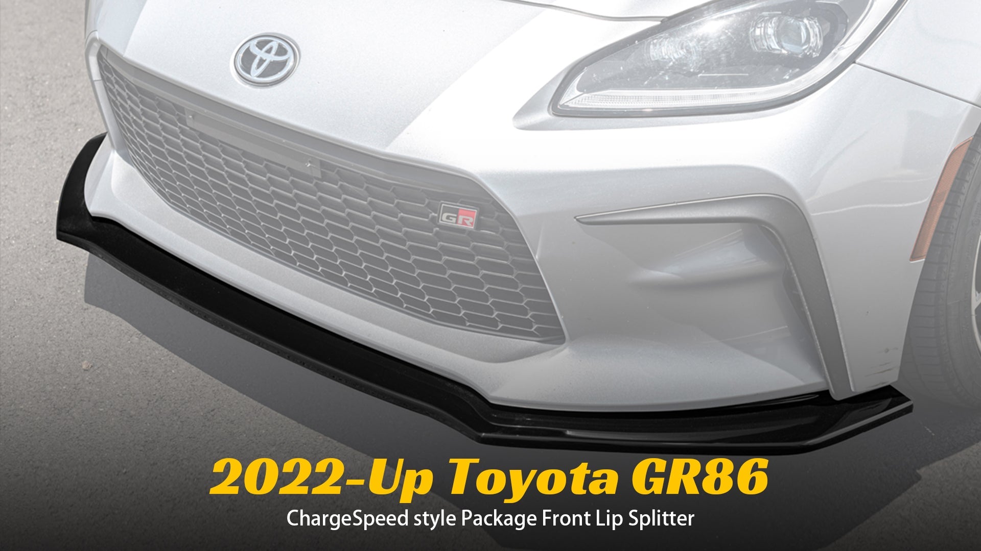 Toyota GR86 ZN8 CS Style Primed Black / Gloss Black Front Lip Splitter 2022-Up