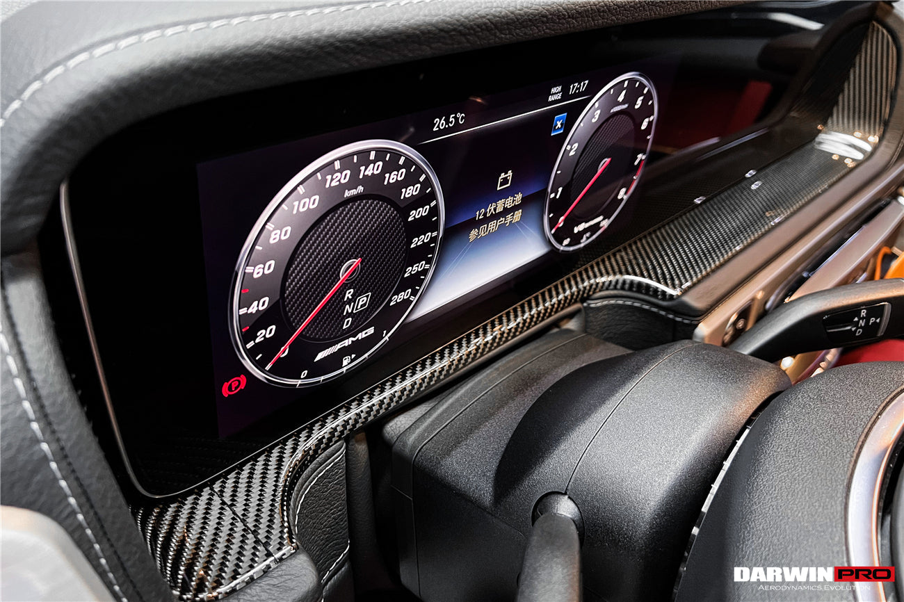 2019 - 2023 Mercedes Benz W464 G550 G63 AMG G-Class Dry Carbon Fiber Screen Surround Panel Replacement