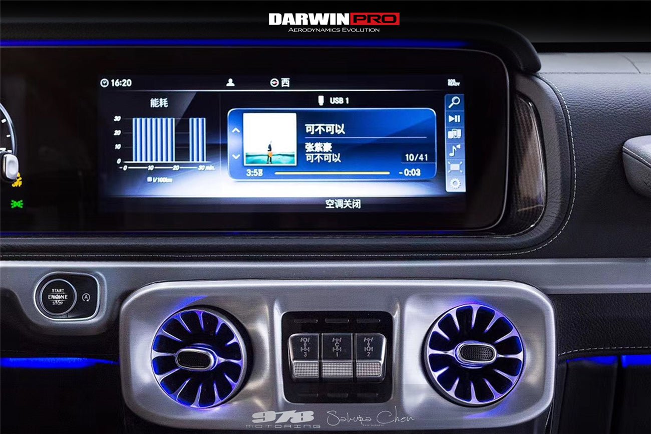 2019 - 2023 Mercedes Benz W464 G550 G63 AMG G-Class Dry Carbon Fiber Screen Surround Panel Replacement