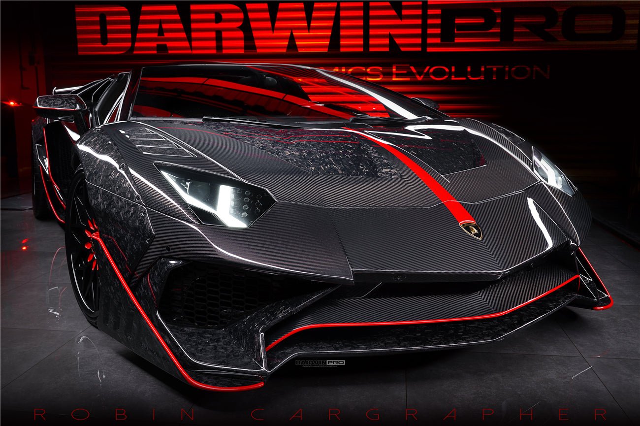 2011 - 2016 Lamborghini Aventador LP700 Roadster SV-BKSSII Style Wide Body Carbon Fiber Aero Full Kit