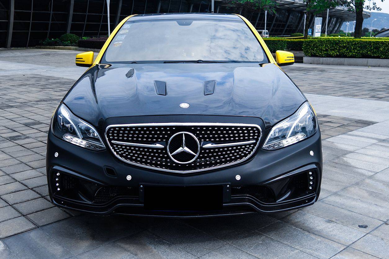 2014-2016 Mercedes Benz E Class W212 WD Style Front Bumper w/led - Carbonado