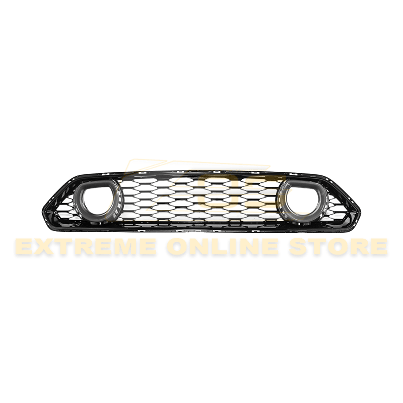 Ford Mustang S550 Mach 1 Style Gloss Black Front DRL LED Grille Cover 2018-2023