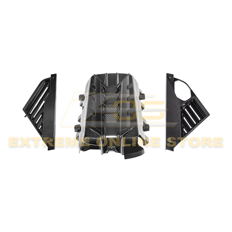 Chevrolet Corvette C8 Carbon Fiber Engine Cover Bay Panel Insert Coupe 2020-2024
