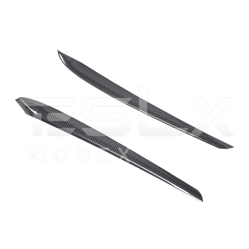 Tesla Model 3 Model Y Carbon Fiber Interior Door Trim Panel Cover 2020-2024