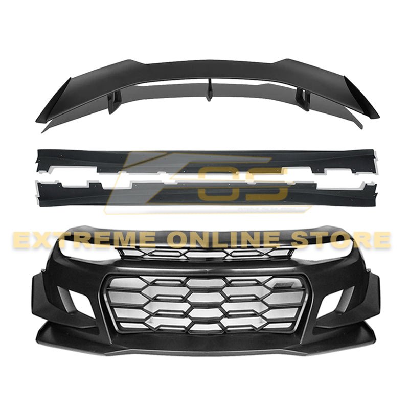 Chevrolet Camaro 6th Gen ZL1 1LE Style Primed Black Full Body Kit 2019-2024