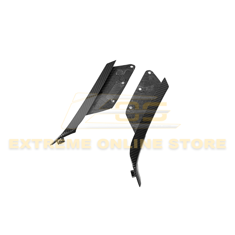Chevrolet Corvette C7 Z06 ZR1 Grand Sport Dry Carbon Fiber Side Rocker Brake Scoop Vent Covers 2014-2019