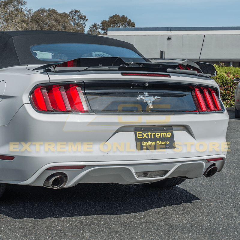 Ford Mustang S550 GT350 Track Style Smoke Clear Wickerbill Rear Spoiler Insert 2015-2023