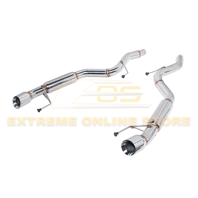 Ford Mustang S550 Axle Back Exhaust System Extreme Muffler 4 Inch Tips 2015-2023