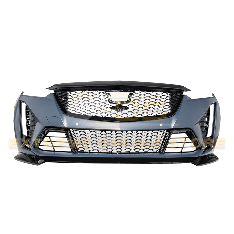 Cadillac CT5 V CT5 Sport Blackwing Style Primed Black Front Bumper Conversion Kit 2020-2024