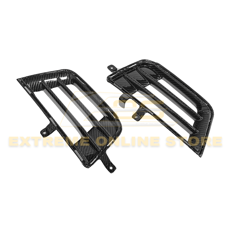 Cadillac ATS-V Dry Carbon Fiber Front Grille Accent Insert Set 2016-2019